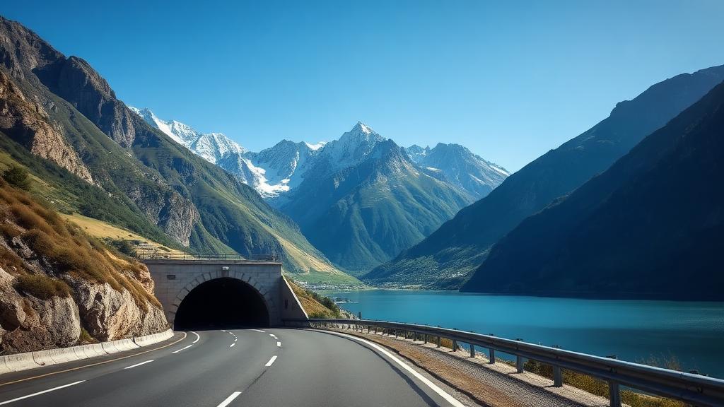 Autostradă în Alpi